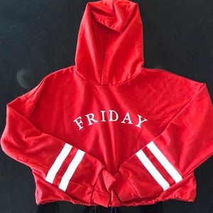 SHEIN Friday Crop Top Hoodie